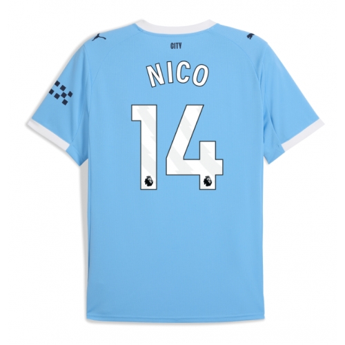 Billige Fotballdrakt Manchester City Nico Gonzalez #14 Replika Hjemmedrakt 2025-26 Kortermet Billige Fotballdrakt Manchester City Nico Gonzalez #14 Replika Hjemmedrakt 2025-26 Kortermet